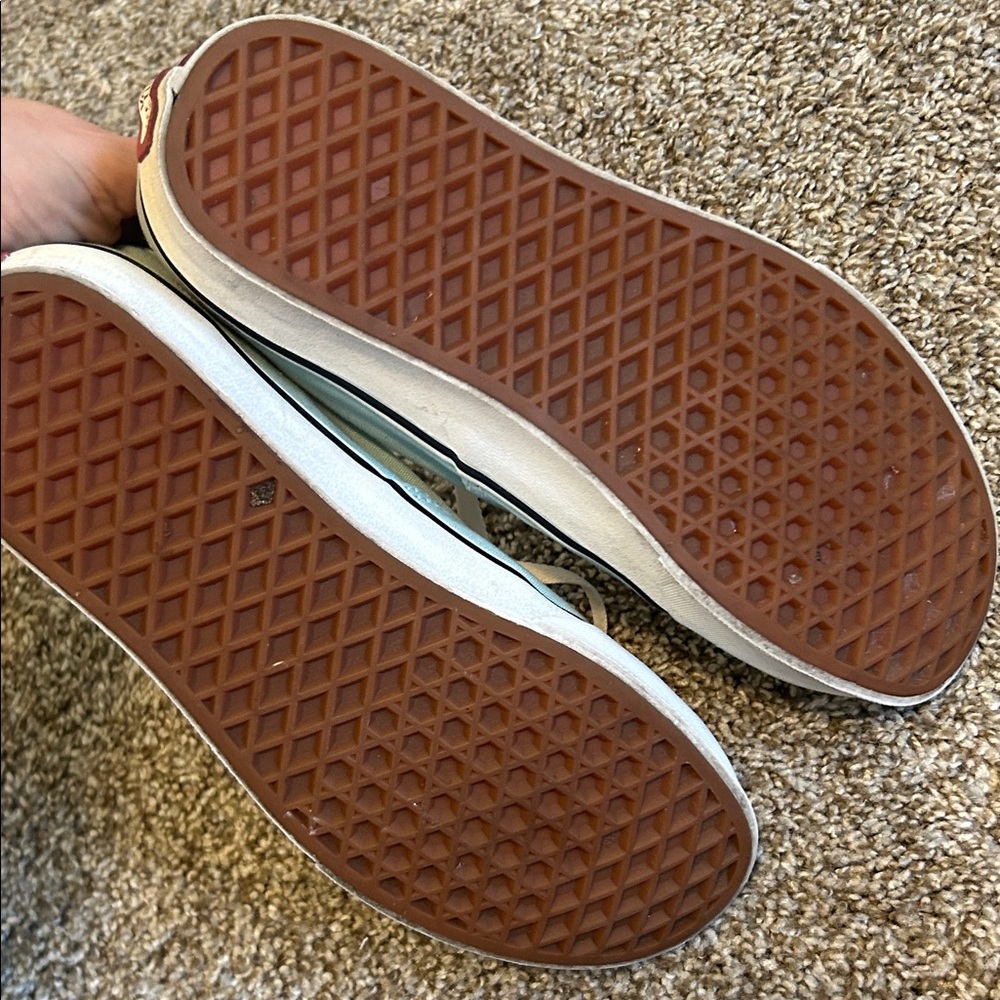 Vans Aqua Canvas Sneakers with White Accents - Picture 8 of 8